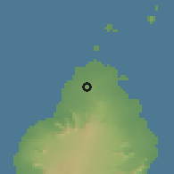 Shaded relief of the 59 km around Plaines des Papayes, drawn from the GMTED2010 grid