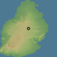 Shaded relief of the 58 km around Providence, drawn from the GMTED2010 grid