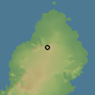 Shaded relief of the 58 km around Ripailles, drawn from the GMTED2010 grid