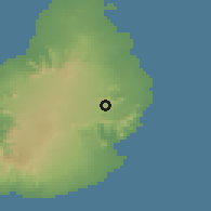 Shaded relief of the 58 km around Sébastopol, drawn from the GMTED2010 grid