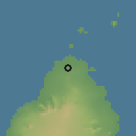 Shaded relief of the 59 km around The Vale, drawn from the GMTED2010 grid