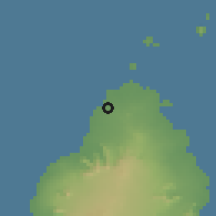 Shaded relief of the 59 km around Triolet, drawn from the GMTED2010 grid