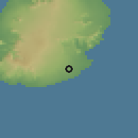 Shaded relief of the 58 km around Trois Boutiques, drawn from the GMTED2010 grid
