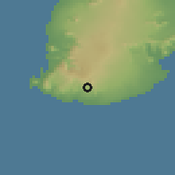 Shaded relief of the 58 km around Bénarès, drawn from the GMTED2010 grid