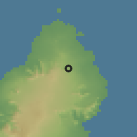 Shaded relief of the 58 km around Brisee Verdiere, drawn from the GMTED2010 grid