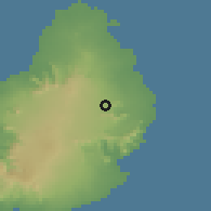 Shaded relief of the 58 km around Camp de Masque Pavé, drawn from the GMTED2010 grid