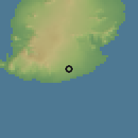 Shaded relief of the 58 km around Camp Diable, drawn from the GMTED2010 grid