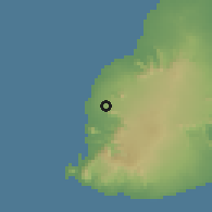 Shaded relief of the 58 km around Cascavelle, drawn from the GMTED2010 grid