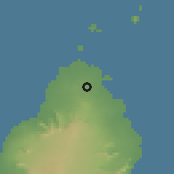Shaded relief of the 59 km around Cottage, drawn from the GMTED2010 grid