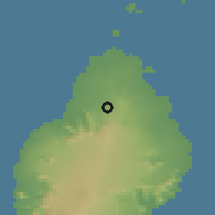 Shaded relief of the 59 km around D'Epinay, drawn from the GMTED2010 grid