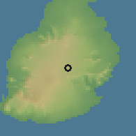 Shaded relief of the 58 km around Dubreuil, drawn from the GMTED2010 grid