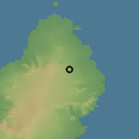 Shaded relief of the 58 km around Lalmatie, drawn from the GMTED2010 grid
