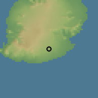 Shaded relief of the 58 km around Mare Tabac, drawn from the GMTED2010 grid