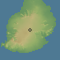 Shaded relief of the 58 km around Midlands, drawn from the GMTED2010 grid