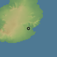 Shaded relief of the 58 km around Old Grand Port, drawn from the GMTED2010 grid