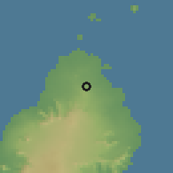 Shaded relief of the 59 km around Piton, drawn from the GMTED2010 grid