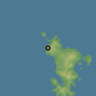 Shaded relief of the 60 km around Acoua, drawn from the GMTED2010 grid