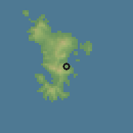 Shaded relief of the 60 km around Ajangoua, drawn from the GMTED2010 grid