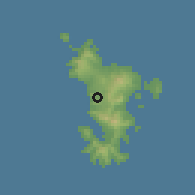 Shaded relief of the 60 km around Chiconi, drawn from the GMTED2010 grid