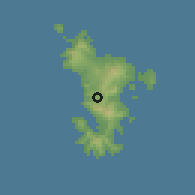 Shaded relief of the 60 km around Coconi, drawn from the GMTED2010 grid
