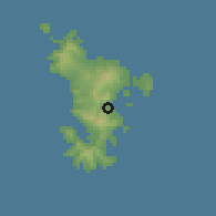 Shaded relief of the 60 km around Iloni, drawn from the GMTED2010 grid