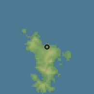 Shaded relief of the 60 km around Longoni, drawn from the GMTED2010 grid