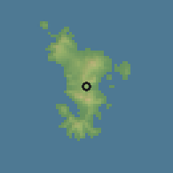 Shaded relief of the 60 km around Ongojou, drawn from the GMTED2010 grid