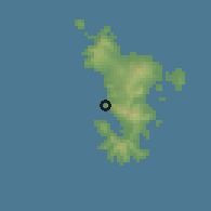 Shaded relief of the 60 km around Sada, drawn from the GMTED2010 grid