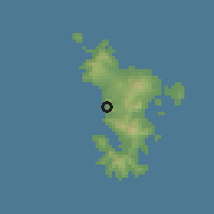 Shaded relief of the 60 km around Sohoa, drawn from the GMTED2010 grid
