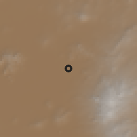 Shaded relief of the 59 km around Chiautla, drawn from the GMTED2010 grid