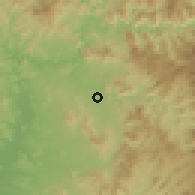 Shaded relief of the 57 km around Choix, drawn from the GMTED2010 grid