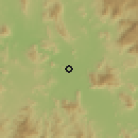 Shaded relief of the 59 km around Ciudad Altamirano, drawn from the GMTED2010 grid
