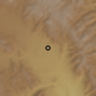 Shaded relief of the 59 km around Ciudad de Ajalpan, drawn from the GMTED2010 grid