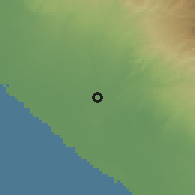 Shaded relief of the 59 km around Ciudad Hidalgo, drawn from the GMTED2010 grid
