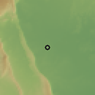 Shaded relief of the 58 km around Ciudad Mante, drawn from the GMTED2010 grid