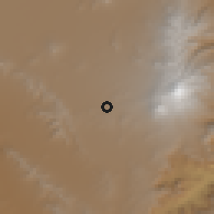 Shaded relief of the 59 km around Ciudad Serdán, drawn from the GMTED2010 grid