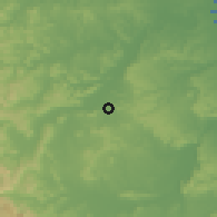 Shaded relief of the 58 km around Coatzintla, drawn from the GMTED2010 grid