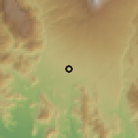 Shaded relief of the 59 km around Colima, drawn from the GMTED2010 grid