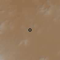 Shaded relief of the 59 km around Colonia Santa Teresa, drawn from the GMTED2010 grid