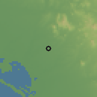 Shaded relief of the 58 km around Costa Rica, drawn from the GMTED2010 grid