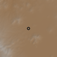 Shaded relief of the 59 km around Cuautitlán, drawn from the GMTED2010 grid
