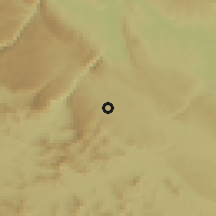 Shaded relief of the 59 km around El Parral, drawn from the GMTED2010 grid