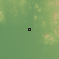 Shaded relief of the 57 km around Esperanza, drawn from the GMTED2010 grid