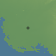 Shaded relief of the 57 km around Etchojoa, drawn from the GMTED2010 grid