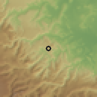 Shaded relief of the 58 km around Filomeno Mata, drawn from the GMTED2010 grid