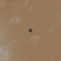 Shaded relief of the 59 km around Galaxia Cuautitlán, drawn from the GMTED2010 grid