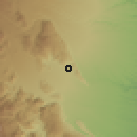 Shaded relief of the 59 km around General Miguel Alemán, drawn from the GMTED2010 grid