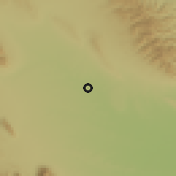 Shaded relief of the 57 km around General Zuazua, drawn from the GMTED2010 grid