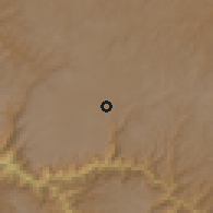 Shaded relief of the 57 km around Guachochi, drawn from the GMTED2010 grid