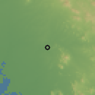 Shaded relief of the 57 km around Guamúchil, drawn from the GMTED2010 grid